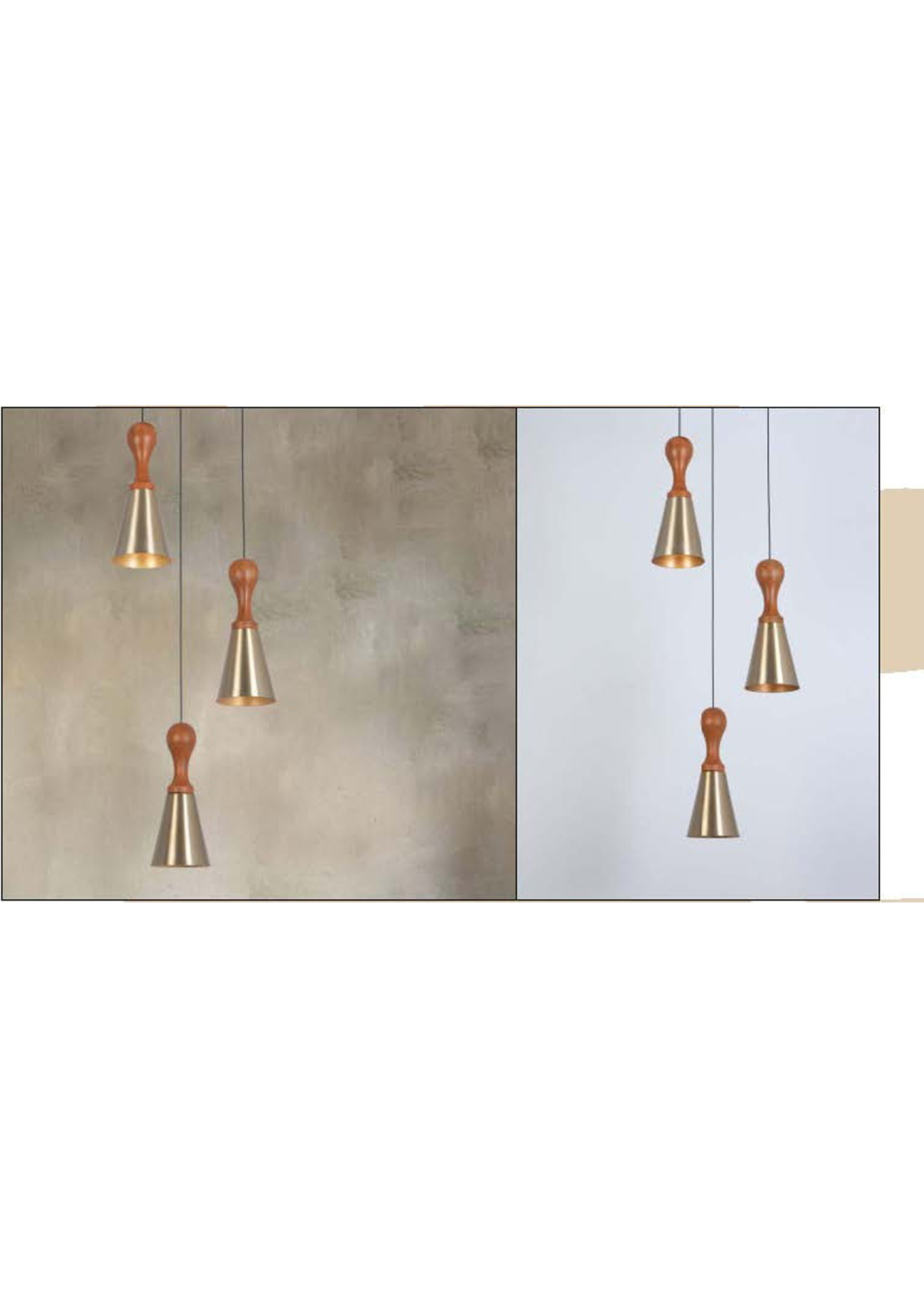 Beyond Lights - Brass Pendant Lamp- GL